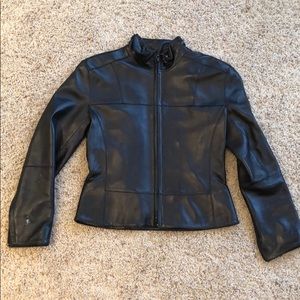 Andrew Marc Leather Bomber Jacket XS